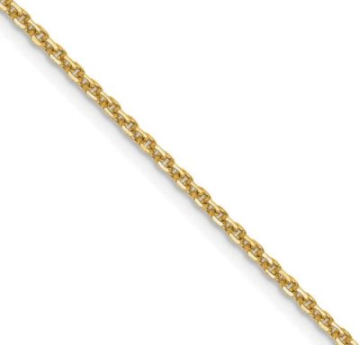 Belk & Co 14K Yellow Gold 1.4mm Diamond-cut Forzantine Cable Chain Necklace, 18 in