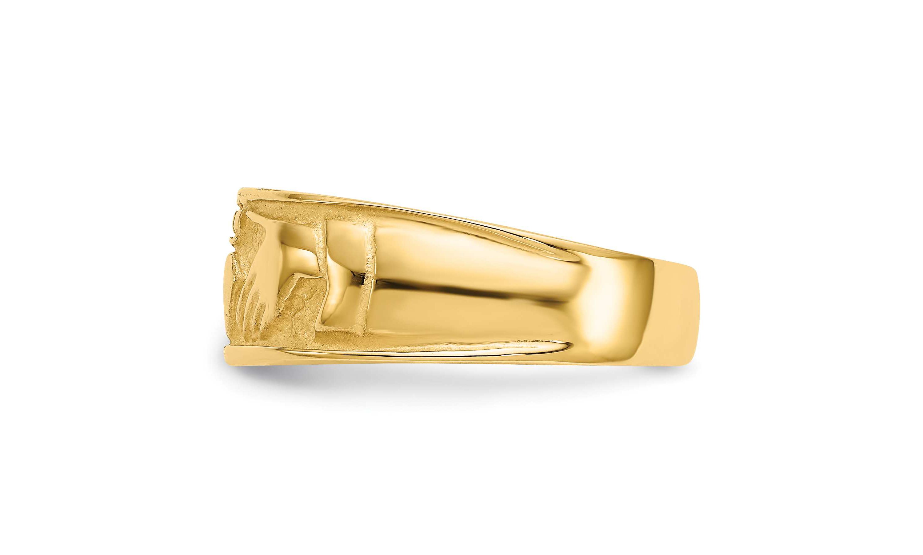 14K Yellow Gold Ladies Claddagh Band