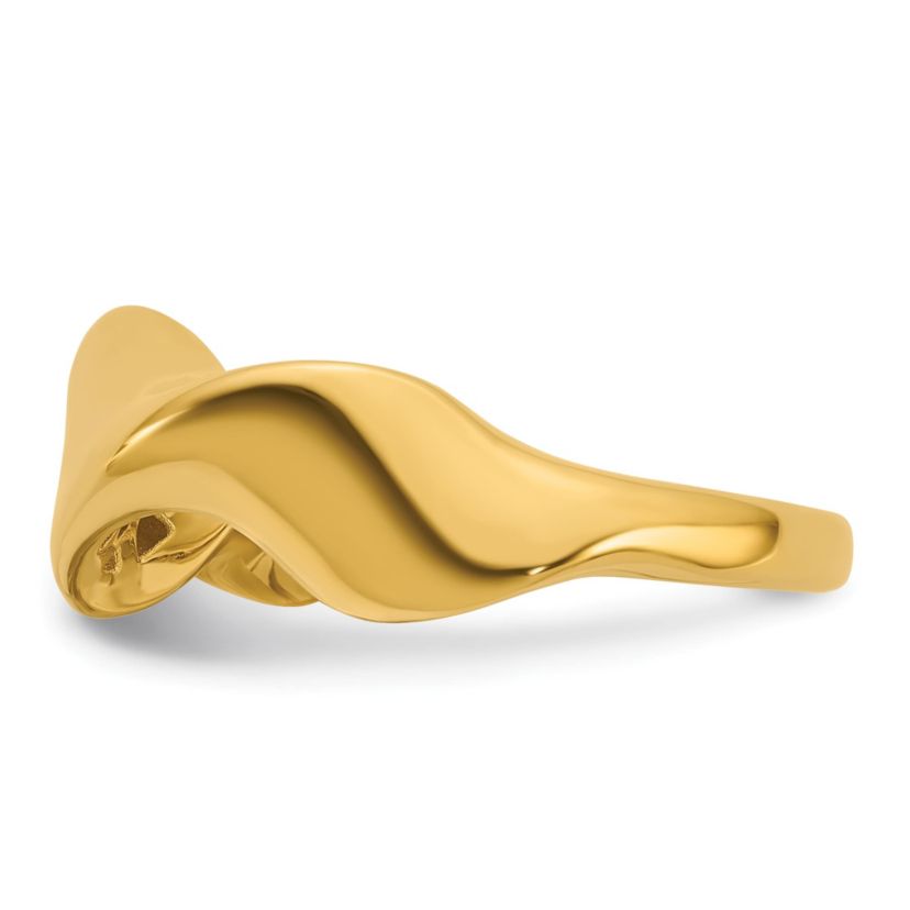 14K Yellow Gold Polished Wavy Ring