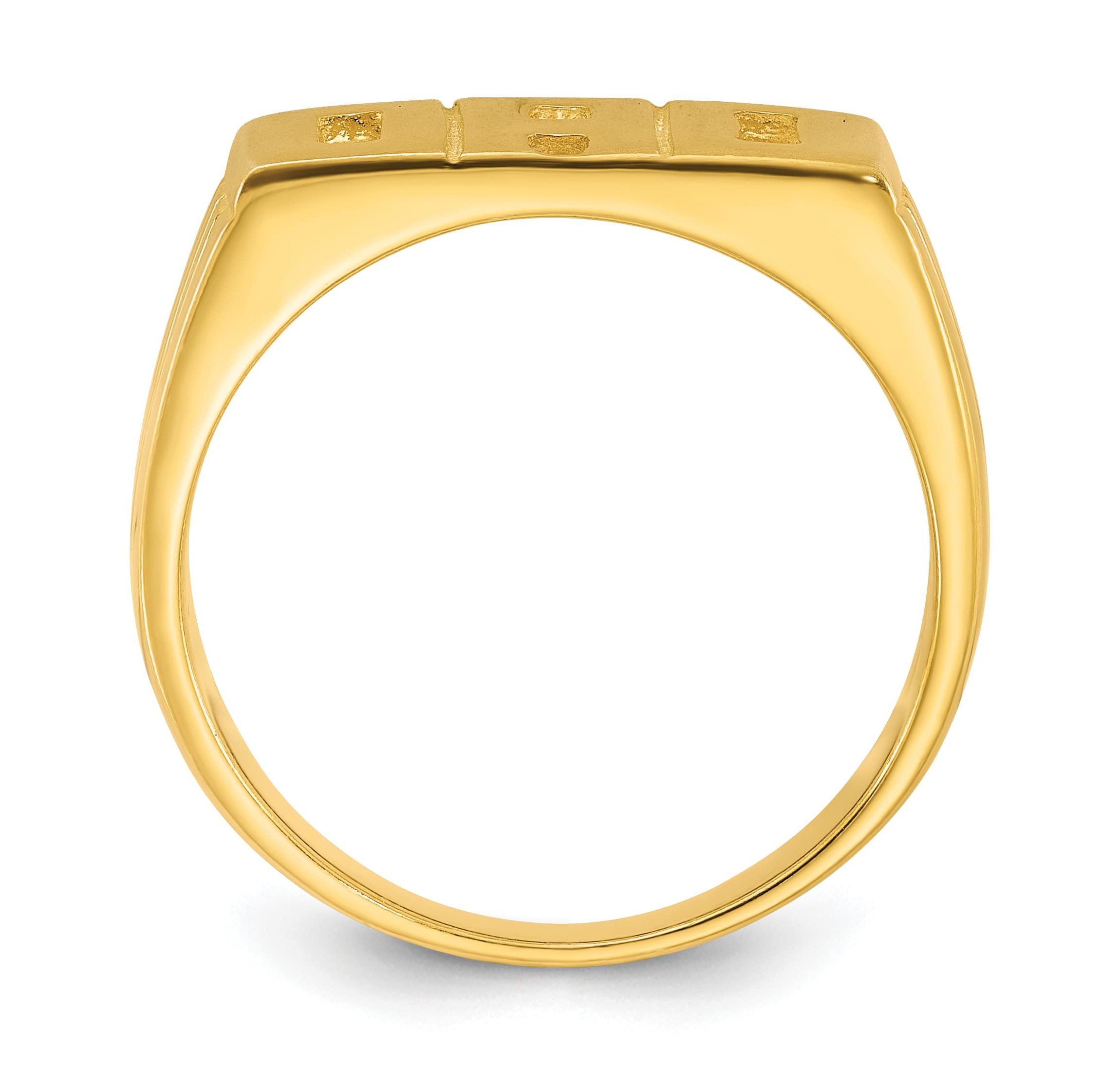 Sterling Silver Gold-tone Polished DAD Ring
