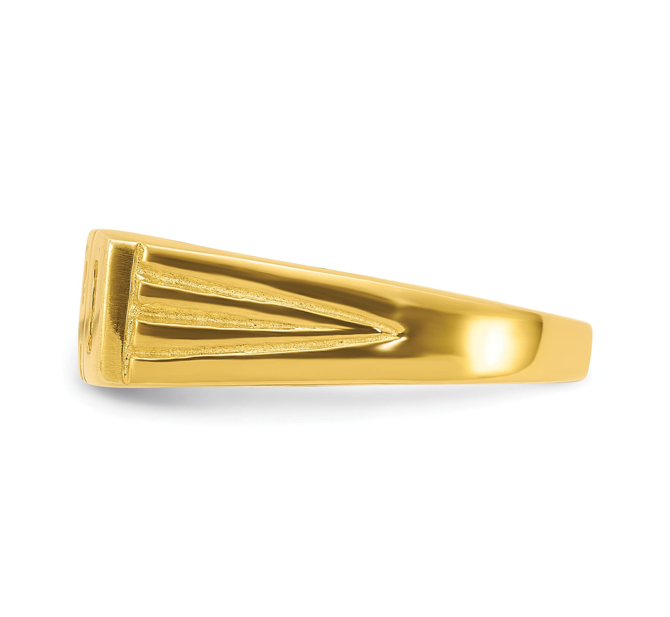Sterling Silver Gold-tone Polished DAD Ring