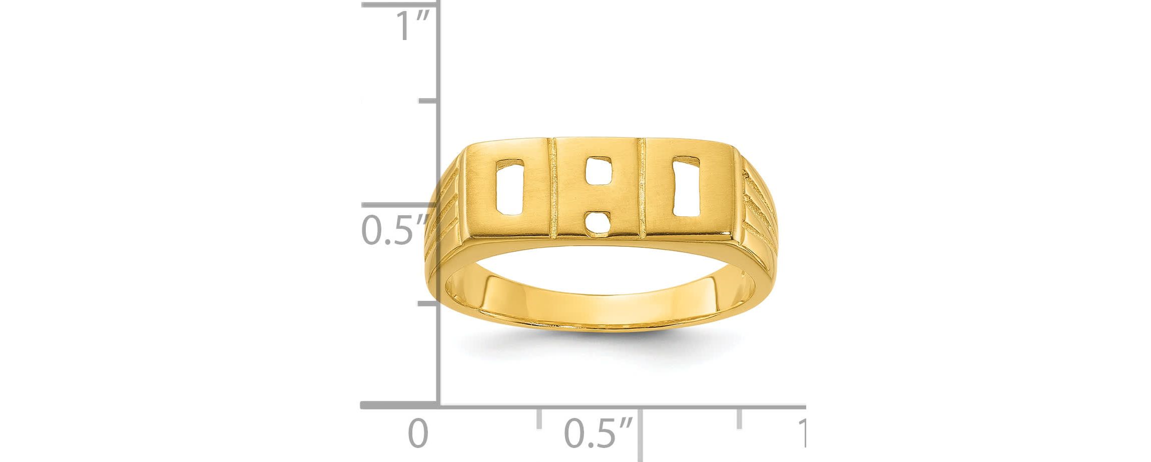 Sterling Silver Gold-tone Polished DAD Ring