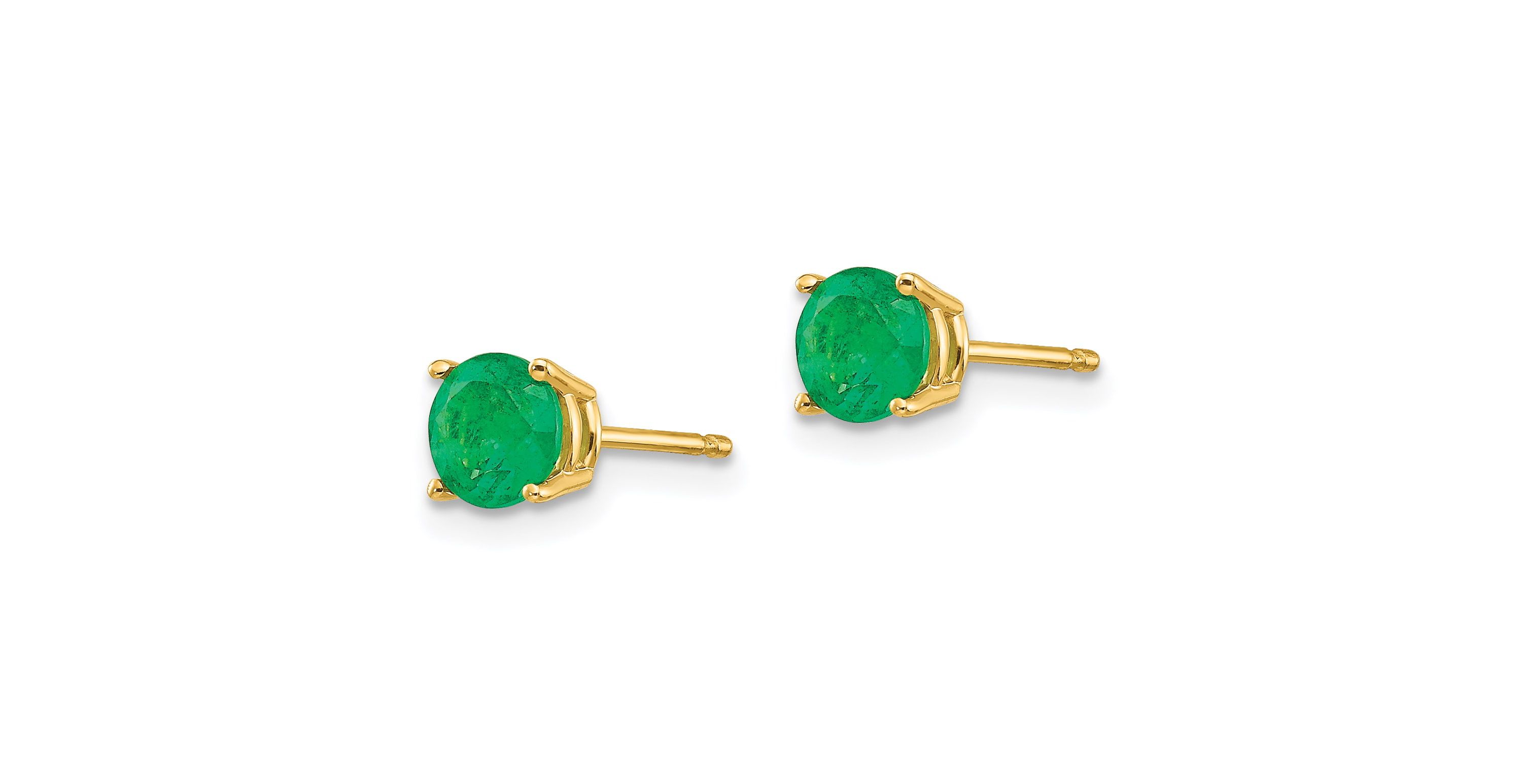 7/8 ct. t.w. Emerald Earrings in 14K Gold