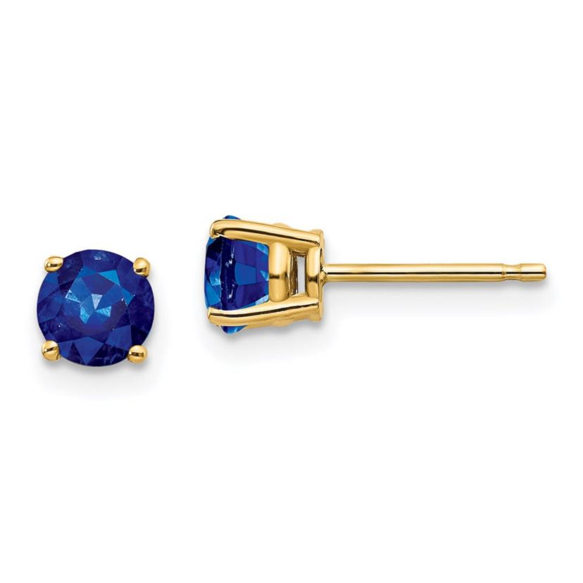 1.32 ct. t.w. Sapphire Post Earrings in 14K Gold