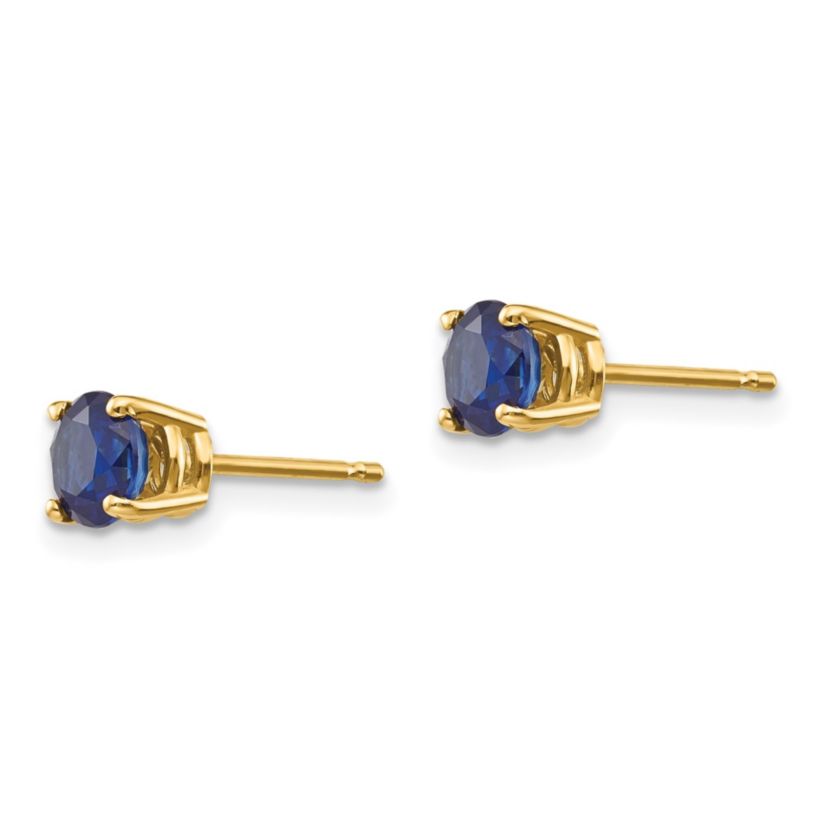 1.32 ct. t.w. Sapphire Post Earrings in 14K Gold