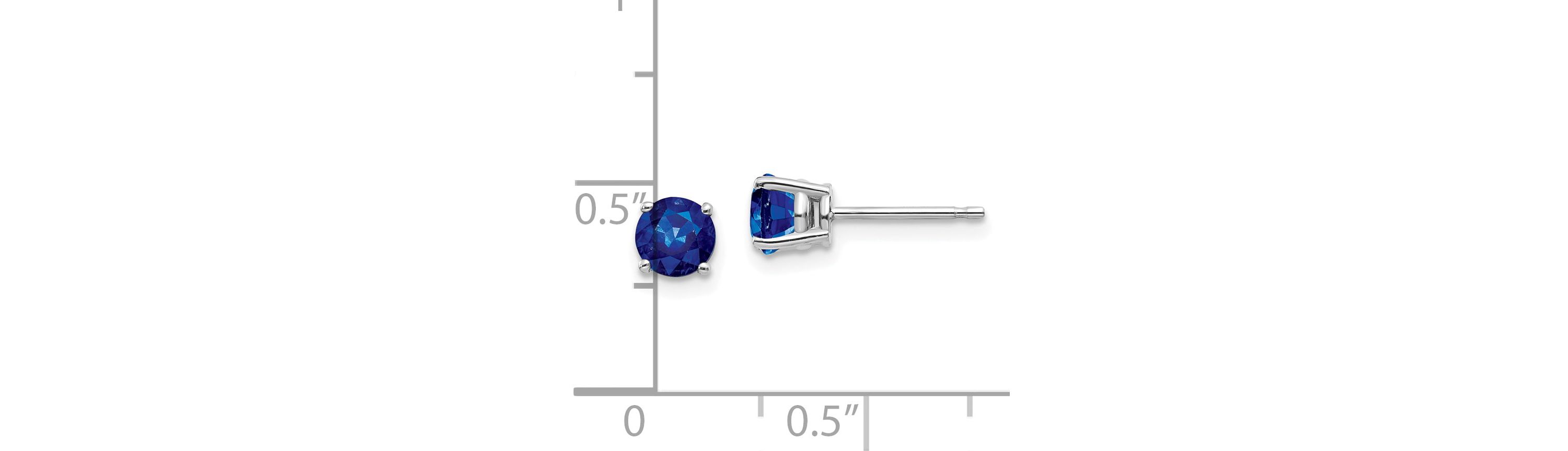 1.32 ct. t.w. Sapphire Post Earrings in 14K Gold