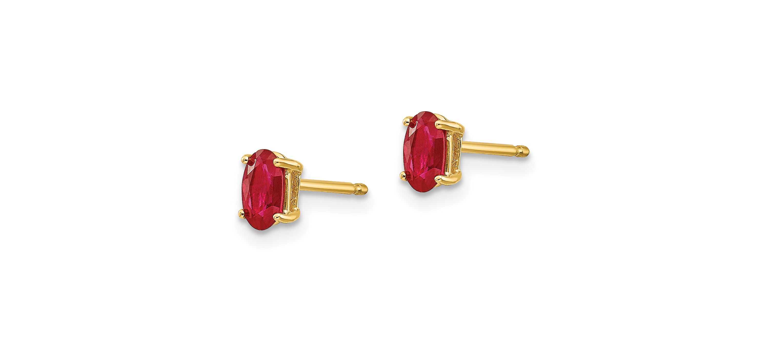 5/8 ct. t.w. Ruby Post Earrings in 14K Gold