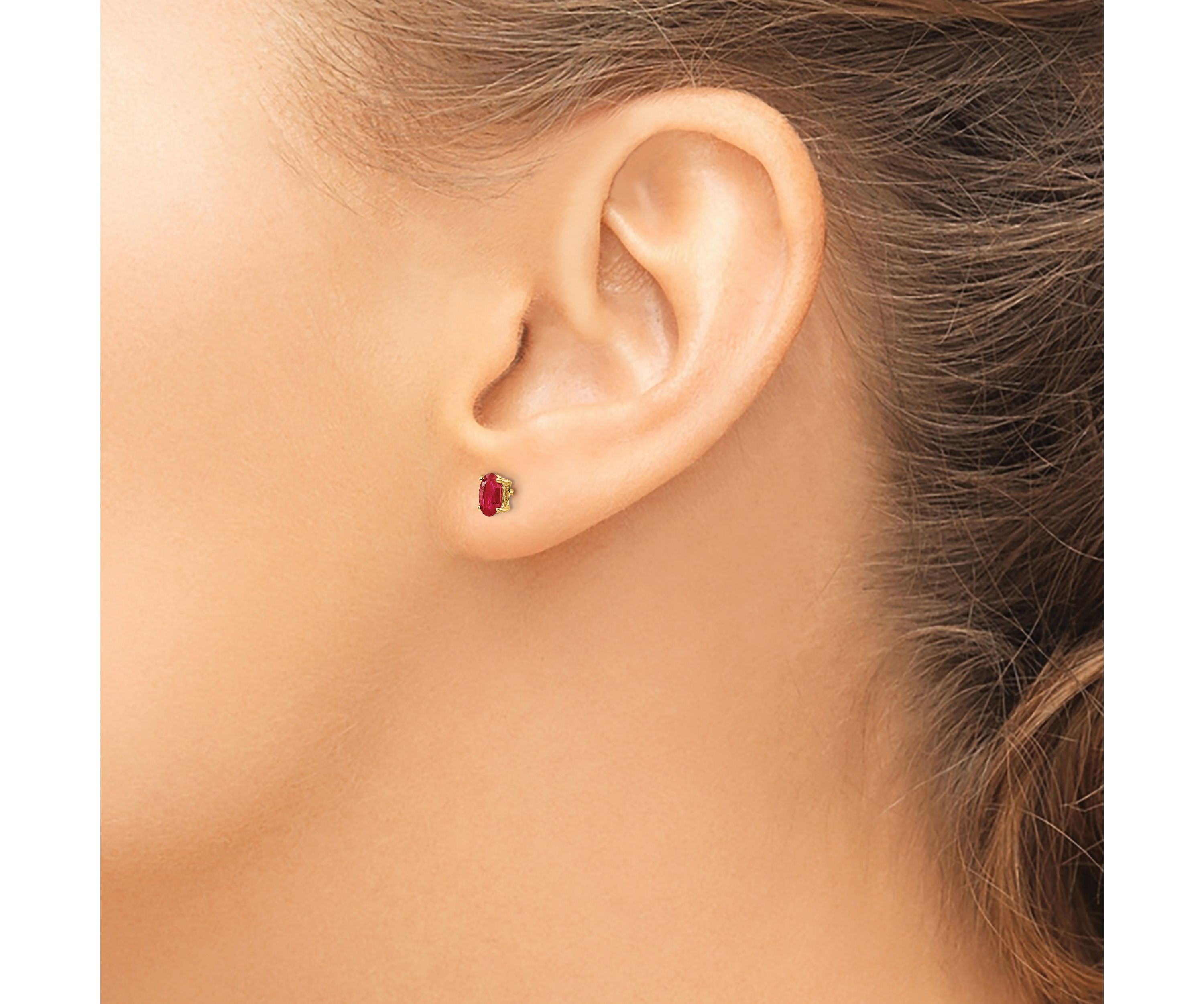 5/8 ct. t.w. Ruby Post Earrings in 14K Gold