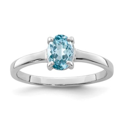 Belk & Co 1.92 ct. t.w. Light Swiss Blue Topaz Ring in Rhodium-plated Sterling Silver, 6