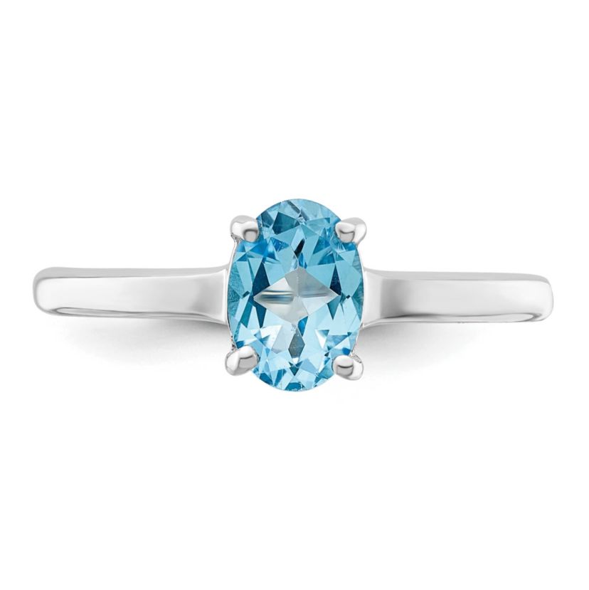 1.92 ct. t.w. Light Swiss Blue Topaz Ring in Rhodium-plated Sterling Silver