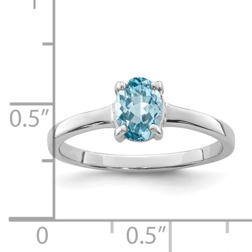 1.92 ct. t.w. Light Swiss Blue Topaz Ring in Rhodium-plated Sterling Silver