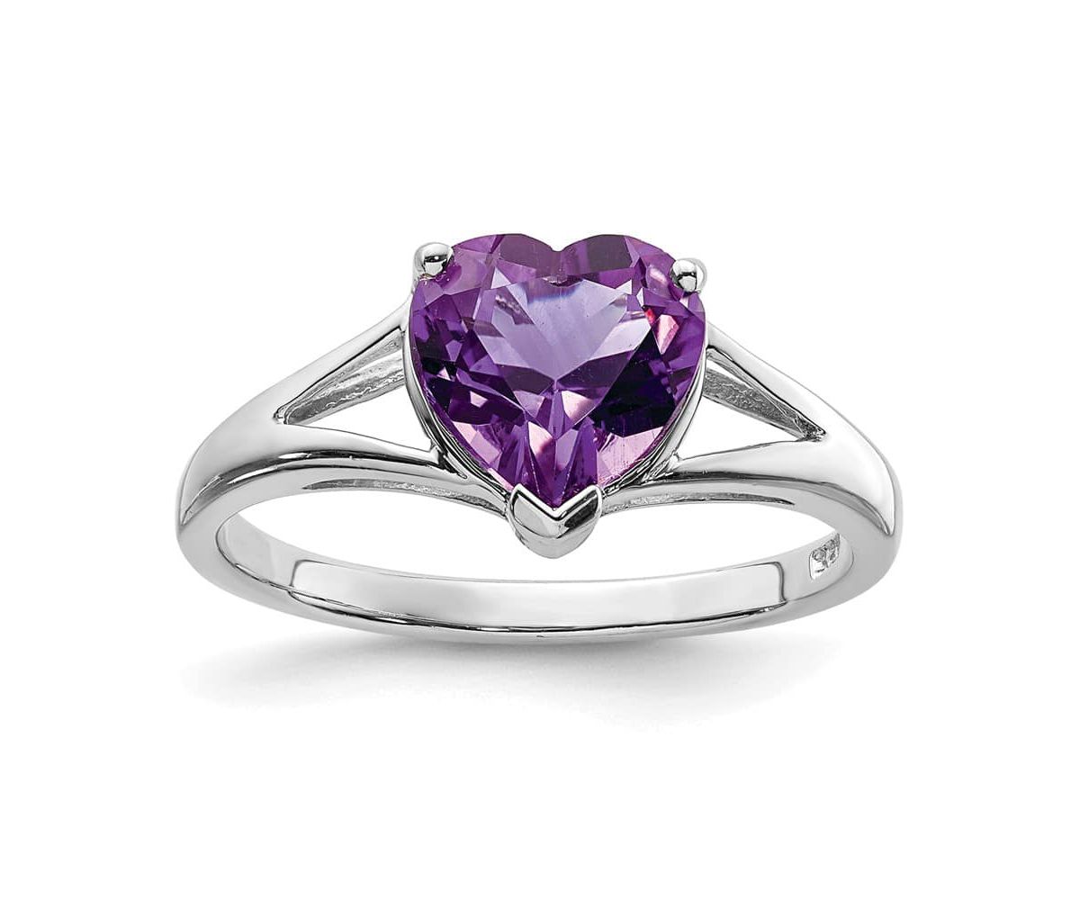 1.4 ct. t.w. Amethyst Ring in Rhodium-plated Sterling Silver