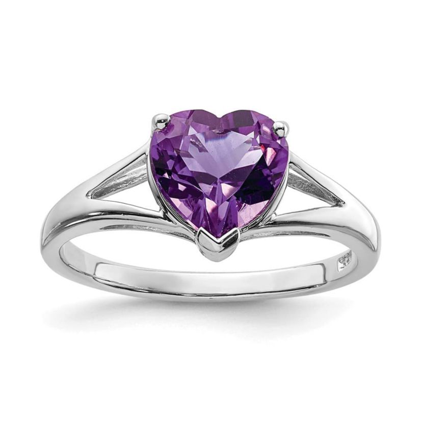 1.4 ct. t.w. Amethyst Ring in Rhodium-plated Sterling Silver