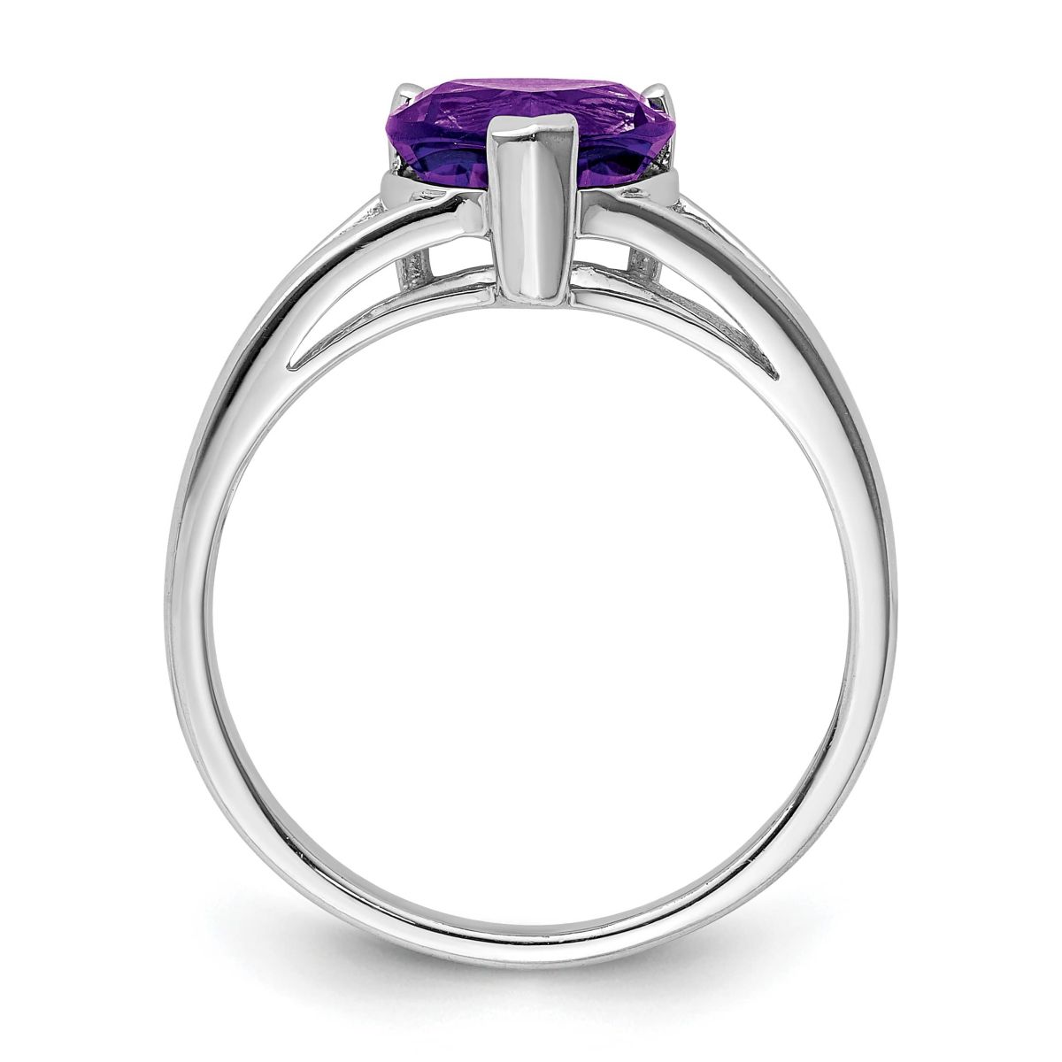 1.4 ct. t.w. Amethyst Ring in Rhodium-plated Sterling Silver