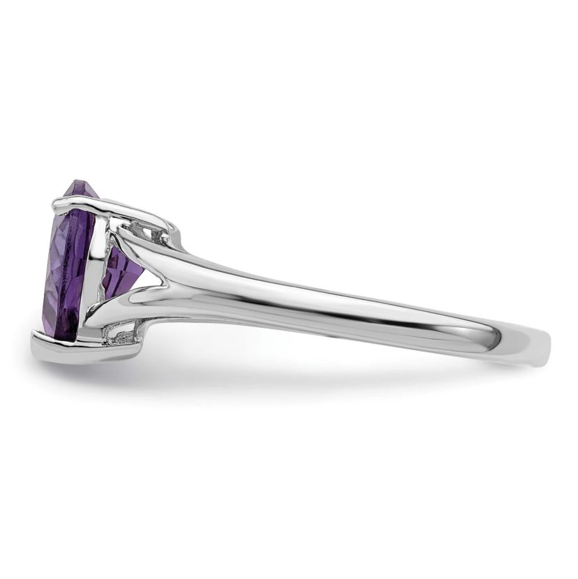 1.4 ct. t.w. Amethyst Ring in Rhodium-plated Sterling Silver