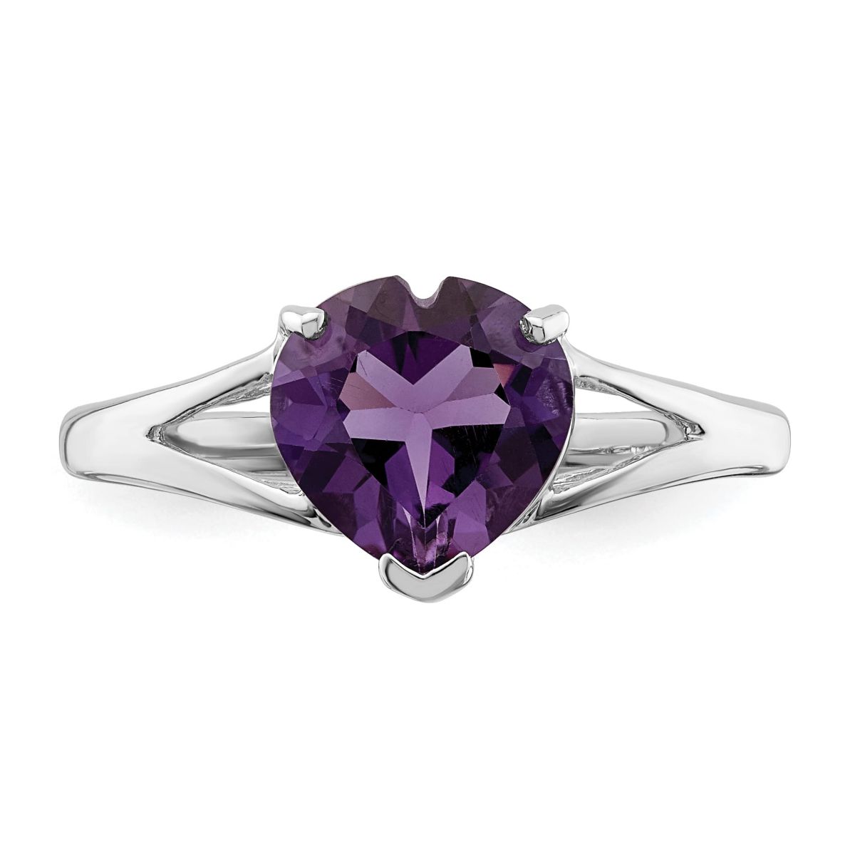 1.4 ct. t.w. Amethyst Ring in Rhodium-plated Sterling Silver