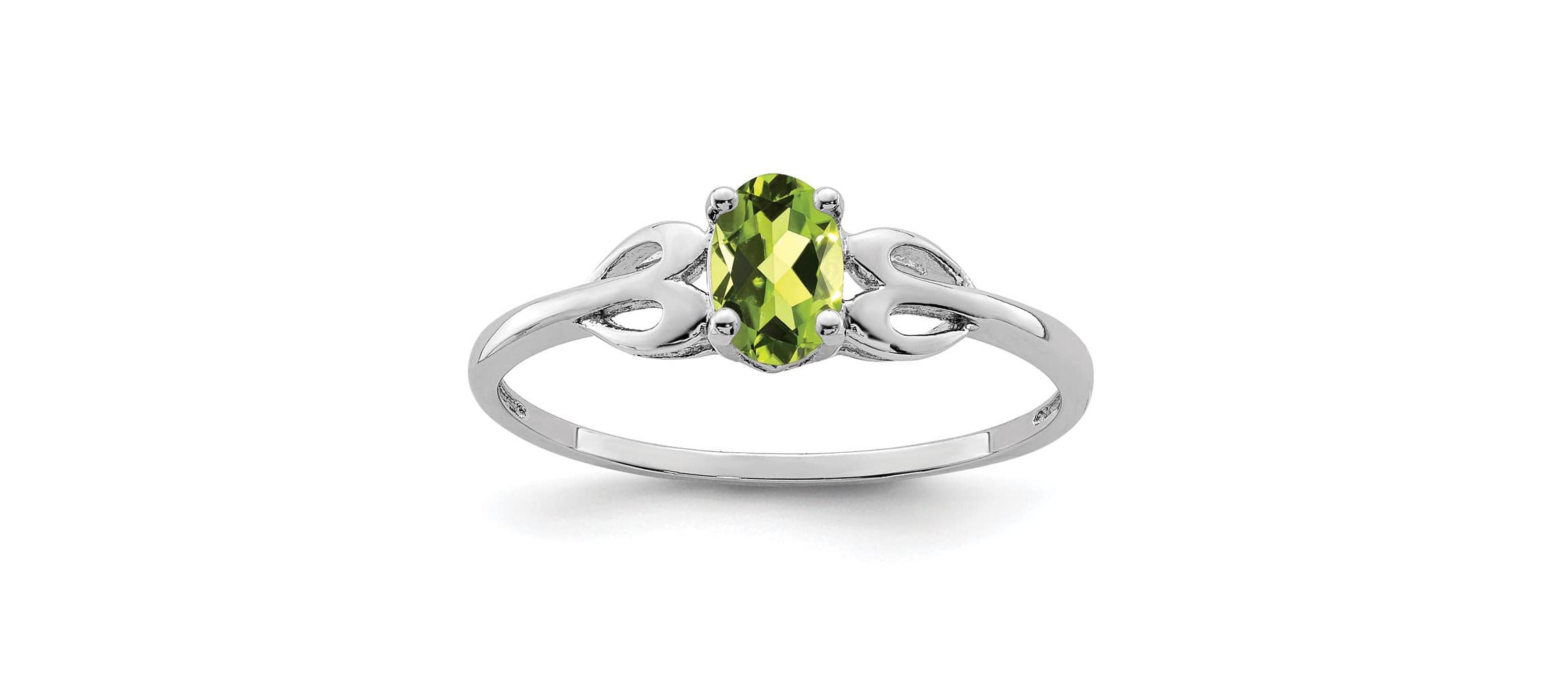 5/8 ct. t.w. Peridot Ring in Rhodium-plated Sterling Silver