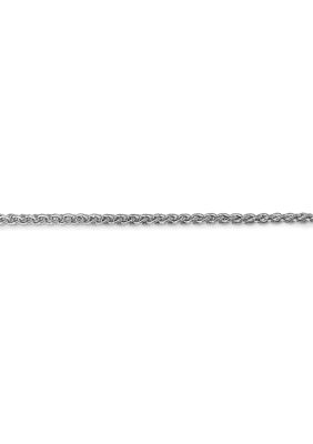 BLAKE MCKAY 14K White Gold Adjustable 1.6 Millimeter Semi Solid Spiga Chain