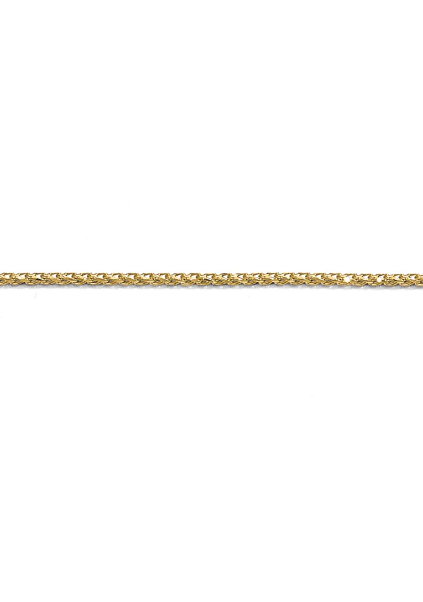 14K Yellow Gold 1 Millimeter Diamond Cut Open Franco Adjustable Chain