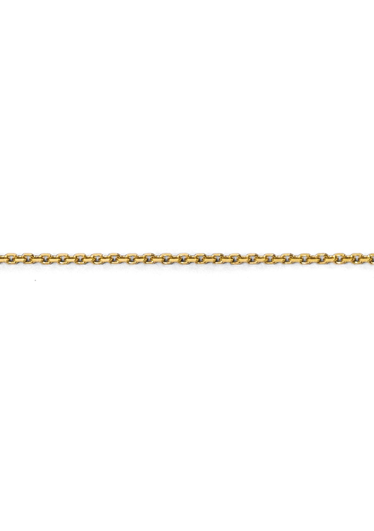14K Yellow Gold 1.1 Millimeter Diamond Cut Adjustable Cable Chain