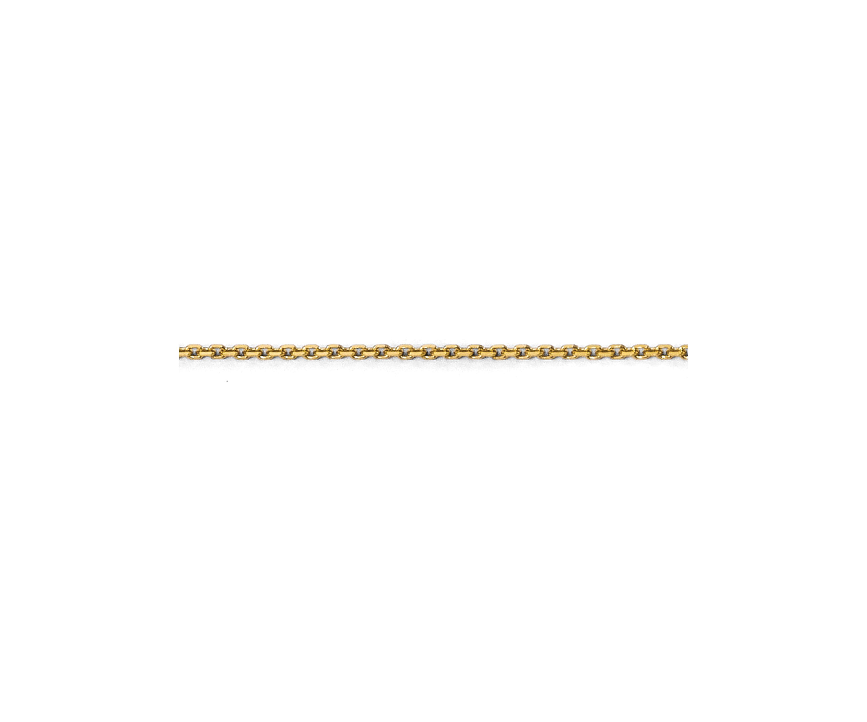 14K Yellow Gold 1.1 Millimeter Diamond Cut Adjustable Cable Chain