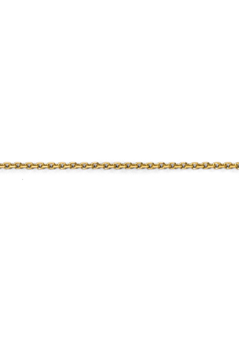 14K Yellow Gold 1.1 Millimeter Diamond Cut Adjustable Cable Chain