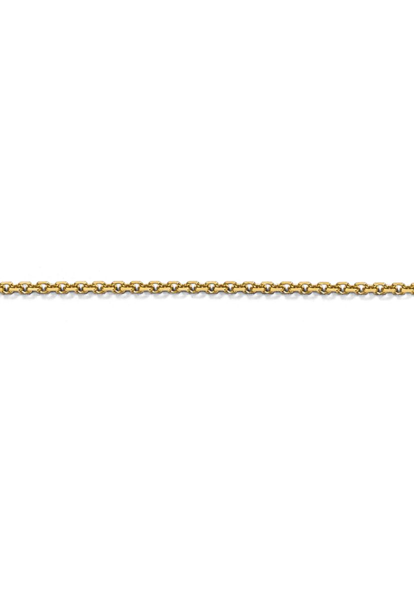 14K Yellow Gold 1.25 Millimeter Diamond Cut Adjustable Cable Chain