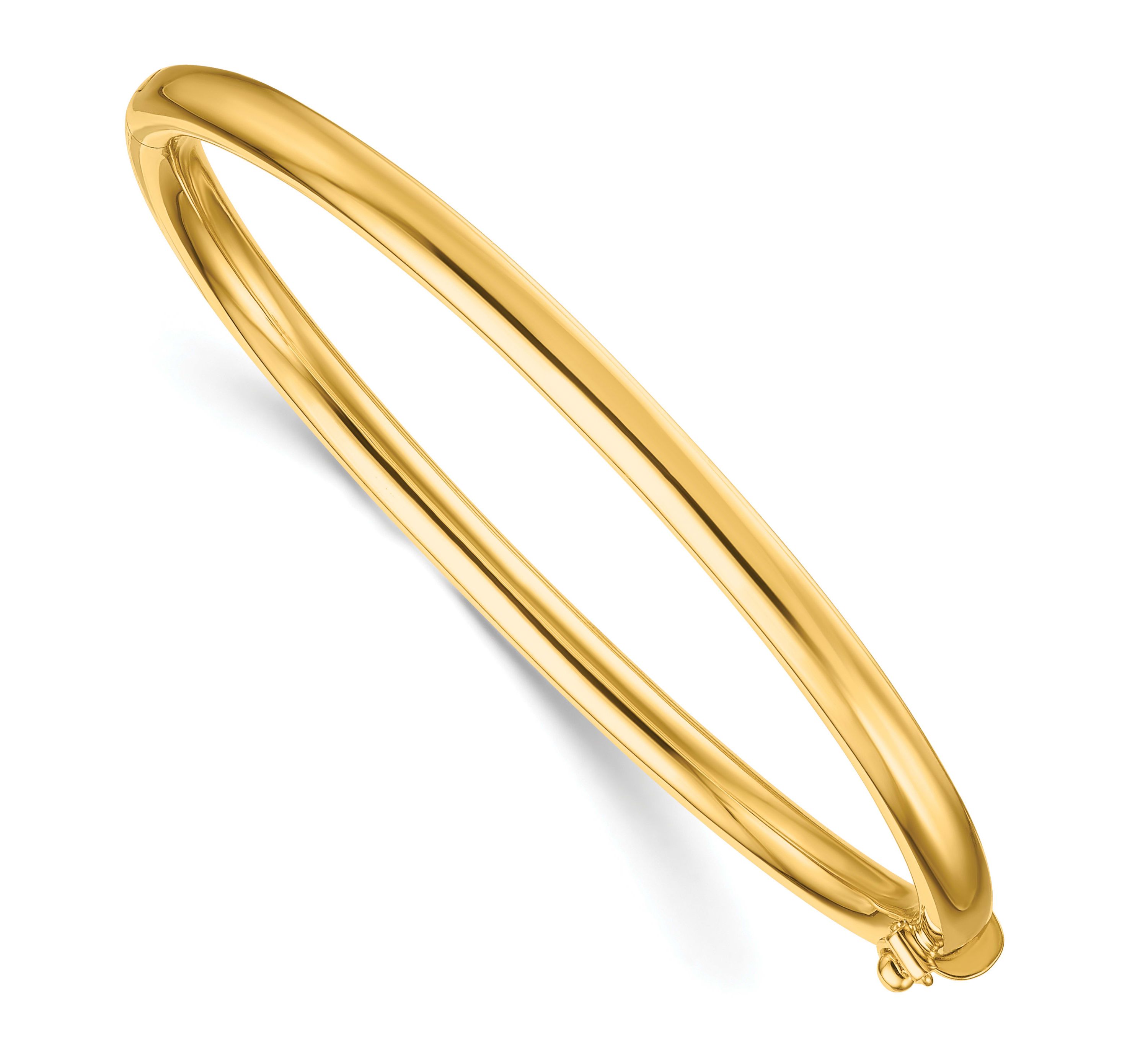 14K Yellow Gold Polished 4mm Bangle