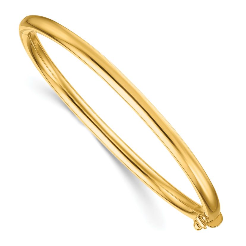 14K Yellow Gold Polished 4mm Bangle