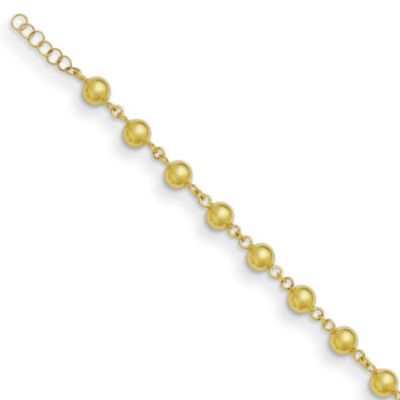 Belk & Co 14K Yellow Gold 6mm Bead 7.5 Inch Bracelet