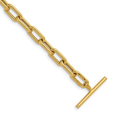 Belk & Co 14K Yellow Gold Paperclip Y-drop 18 Inch Toggle Necklace