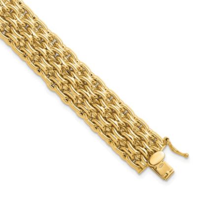 Belk & Co 14K Yellow Gold Polished Fancy Woven Chain Bracelet