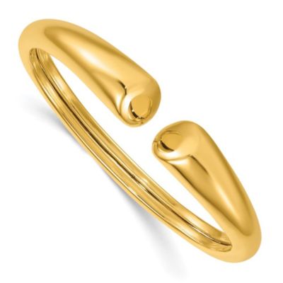 Belk & Co 14K Yellow Gold Polished Graduated Flexible Cuff Bangle