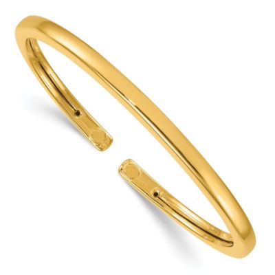 Belk & Co 14K Yellow Gold Polished 4.2mm Flexible Cuff Bangle
