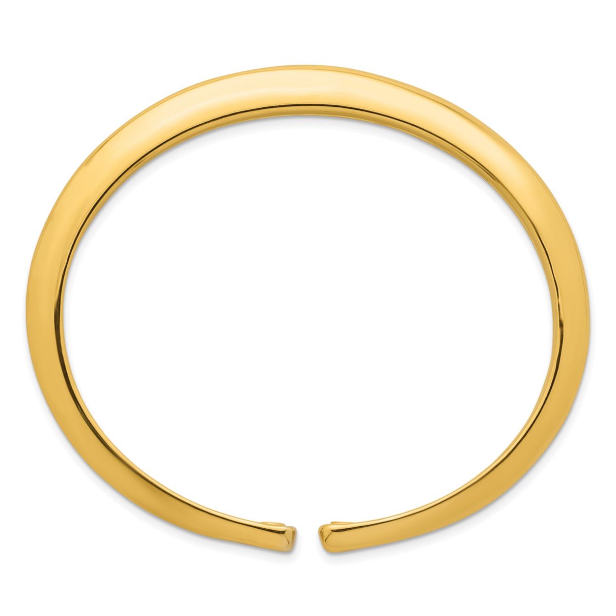 14K Yellow Gold Polished Tapered Knife-edge Flexible Cuff Bangle