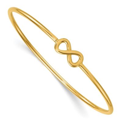 Belk & Co 14K Yellow Gold Polished Infinity Flexible with Hidden Clasp Bangle