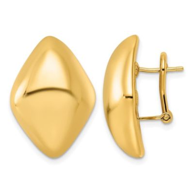 Belk & Co 14K Yellow Gold Polished Puffed Kite Omega Back Earrings