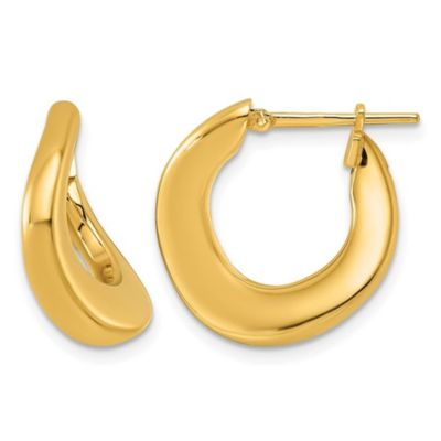 Belk & Co 14K Yellow Gold Polished Round Twist Hoop Earrings
