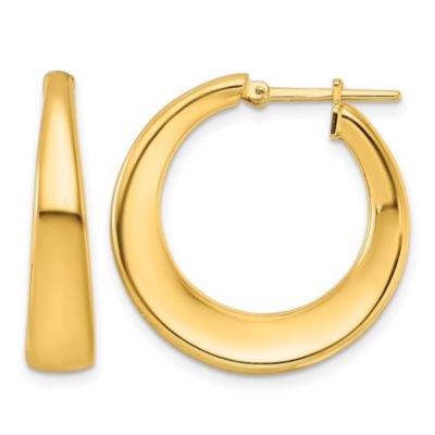 Belk & Co 14K Yellow Gold Polished Graduated Hoop Earrings