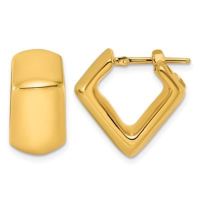 Belk & Co 14K Yellow Gold Polished 9.8mm Square Hoop Earrings