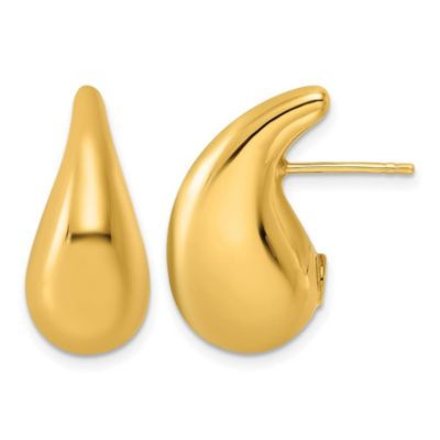 Belk & Co 14K Yellow Gold Polished Puffed Teardrop Post Earrings