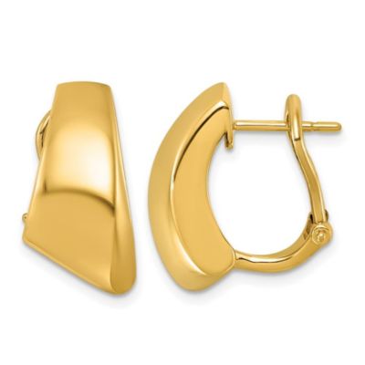 Belk & Co 14K Yellow Gold Polished Geometric Omega Back Earrings