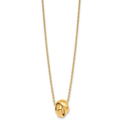Belk & Co 14K Yellow Gold Polished Love Knot with 2-inch Extension Necklace