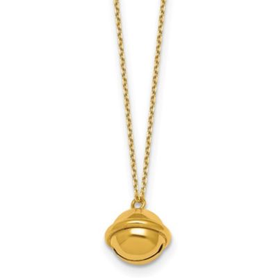 Belk & Co 14K Yellow Gold Polished Bell 16-inch with 2-inch Ext. Necklace