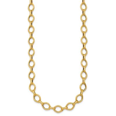 Belk & Co 14K Yellow Gold Polished Geometric Link 18-inch Necklace