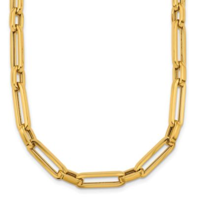 Belk & Co 14K Yellow Gold Polished 5.22mm Mixed Link 18-inch Necklace