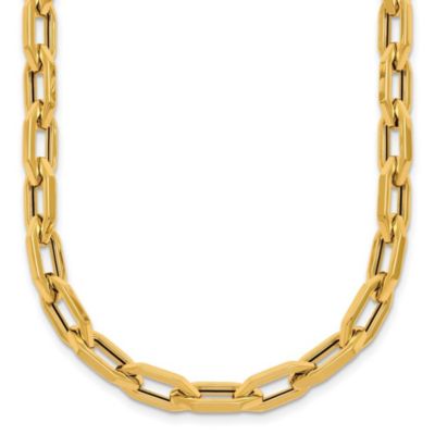 Belk & Co 14K Yellow Gold Polished 1.8mm Geometric Link 18-inch with 0.5-inch Ext. Necklace