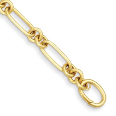 Belk & Co Men's 14K Yellow Gold 10mm Round and Oval Shape 8.25 Inch Bracelet