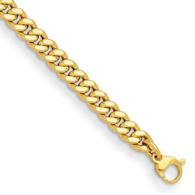 Belk & Co Men's 14K Yellow Gold 7mm Curb 7.5 Inch Bracelet
