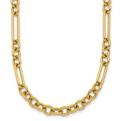 Belk & Co 14K Yellow Gold Paperclip and Round Link Y-drop 18 inToggle Necklace
